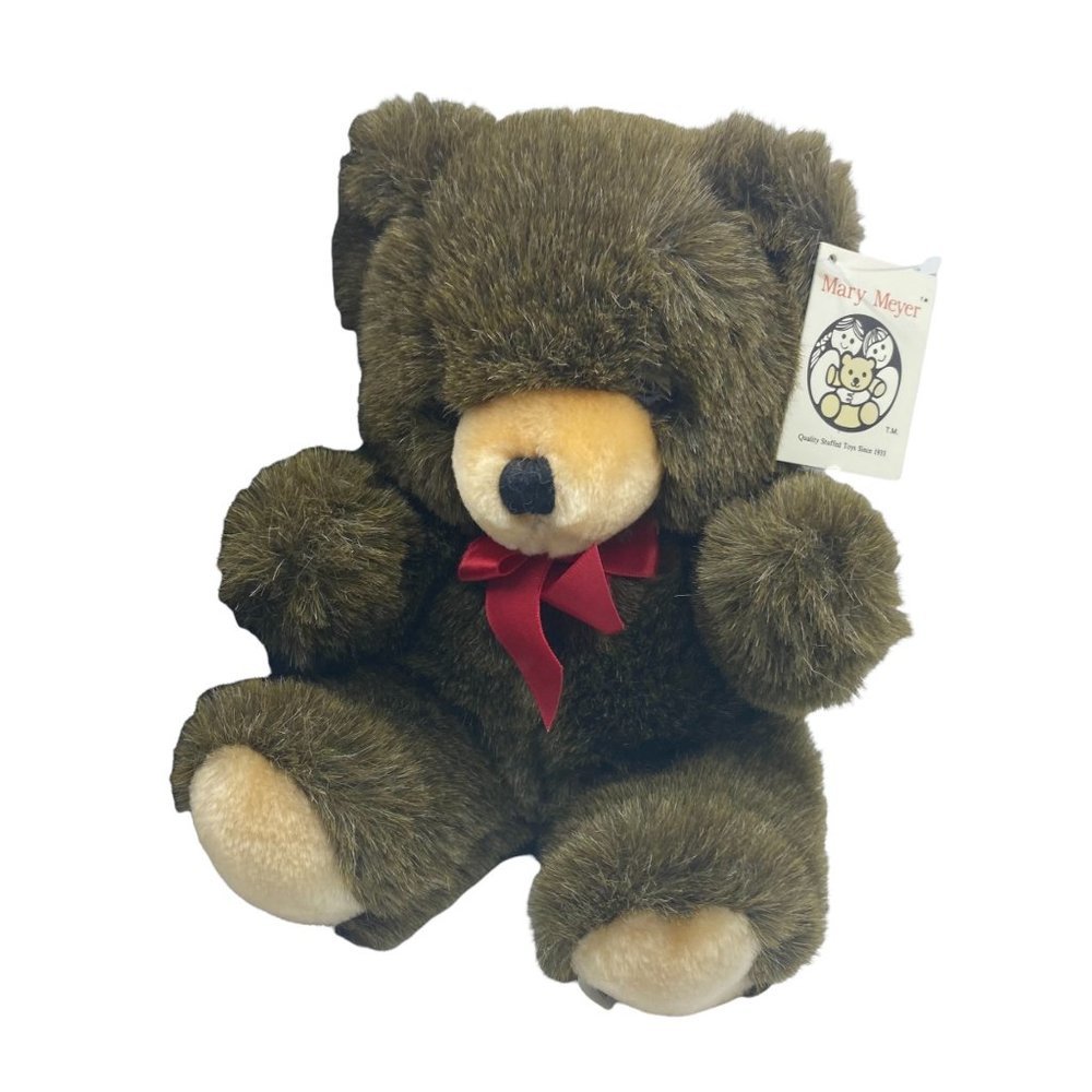 Vintage Mary Meyer brown Teddy Bruder Bear HAS TAGS 8" Sitting